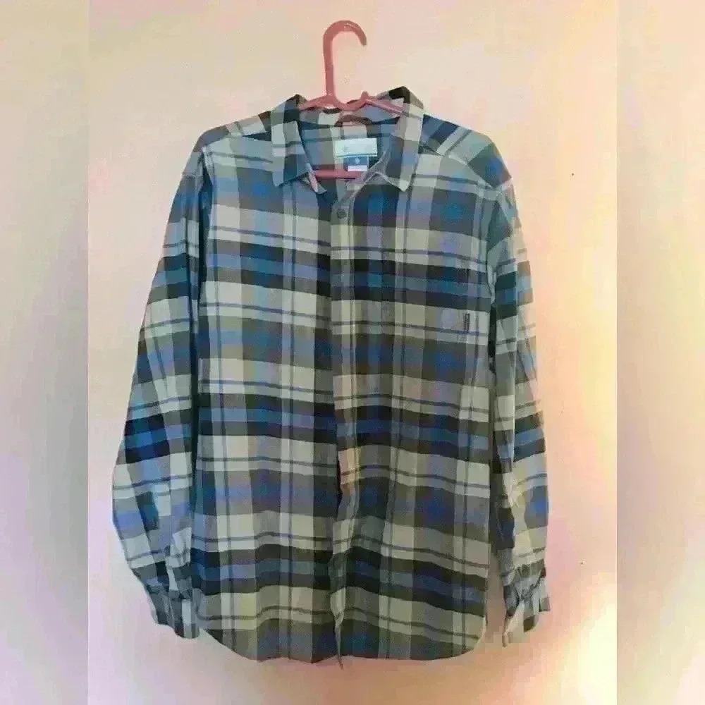 Columbia long sleeve plaid dress shirt